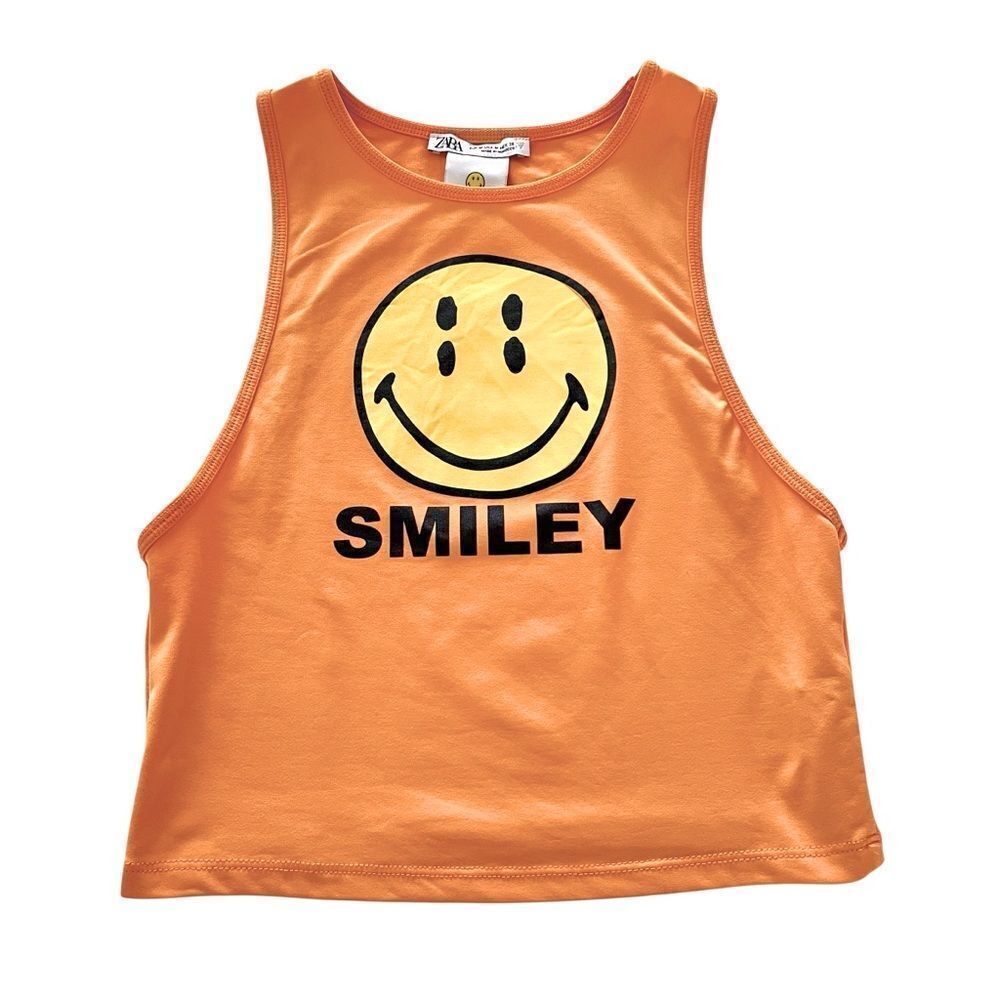 ZARA x Smiley Happy Collection Cropped Tank Top